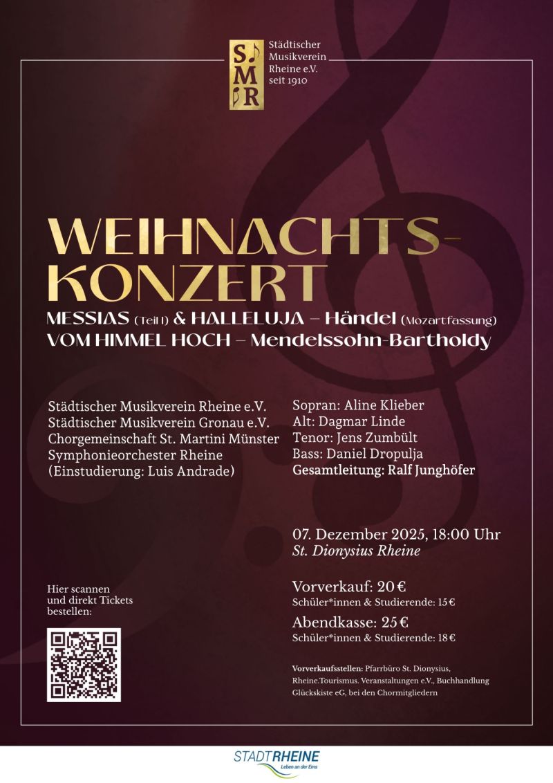 SMG103 Weihnachtskonzert Plakat A3 1411 2025 Rheine